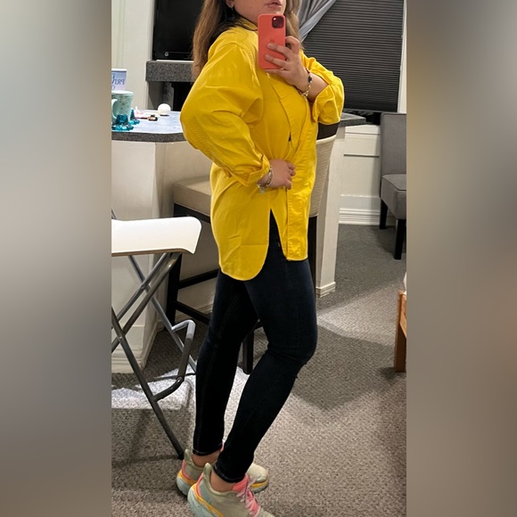 ESPRIT Oversize Button Shirt Chore Utility Top Pocket Polo Blouse Retro Designer - Picture 7 of 16